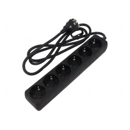 Prelungitor 6 prize 250V 16A negru | Electronic-mag.ro | Componente Electronice