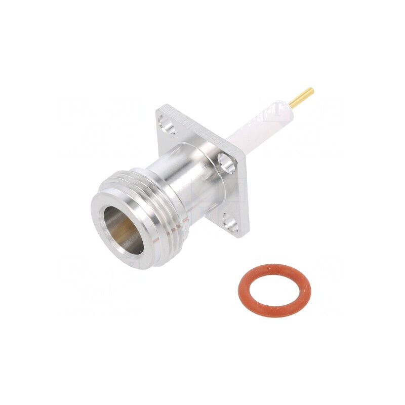 Soclu N mamă 50Ω PTFE aurit alamă | Electronic-mag.ro | Componente Electronice