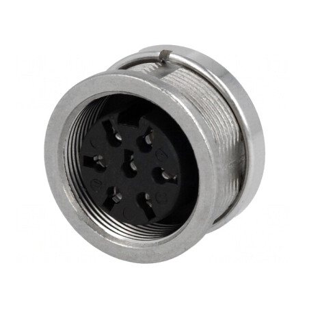 Conector M16 Mamă Lipire 7-PIN 5A 100V IP65/IP67 | Electronic-mag.ro | Componente Electronice
