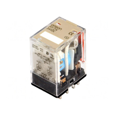 Releu electromagnetic DPDT 24VDC 10A | Electronic-mag.ro | Componente Electronice