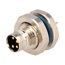 Conector M8 Tată 4 PIN Montare Panou | Electronic-mag.ro | Componente Electronice