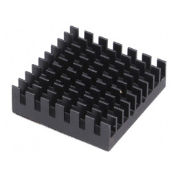 Radiator extrudat cu aripioare BGA negru 31mm x 31mm | Electronic-mag.ro | Componente Electronice