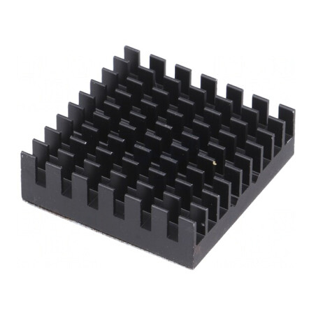 Radiator extrudat cu aripioare BGA negru 31mm x 31mm | Electronic-mag.ro | Componente Electronice