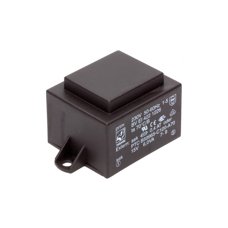 Transformator Încapsulat 6VA 230V 15V 400mA PCB | Electronic-mag.ro | Componente Electronice