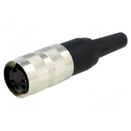 Conector M16 mufă mamă lipire pe cablu 2 pini 5A 300V drept | Electronic-mag.ro | Componente Electronice
