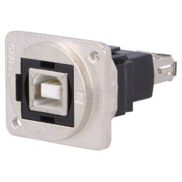 Adaptor USB A-B Metalic 2.0 19x24mm | Electronic-mag.ro | Componente Electronice