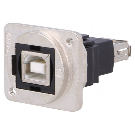 Adaptor USB A-B Metalic 2.0 19x24mm | Electronic-mag.ro | Componente Electronice