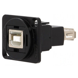 Adaptor USB A la USB B 2.0 Metalic 19x24mm | Electronic-mag.ro | Componente Electronice