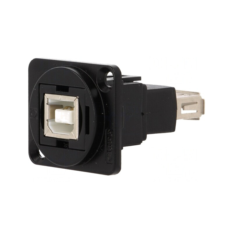 Adaptor USB A la USB B 2.0 Metalic 19x24mm | Electronic-mag.ro | Componente Electronice
