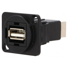 Adaptor USB A la USB B Metalic 2.0 19x24mm | Electronic-mag.ro | Componente Electronice