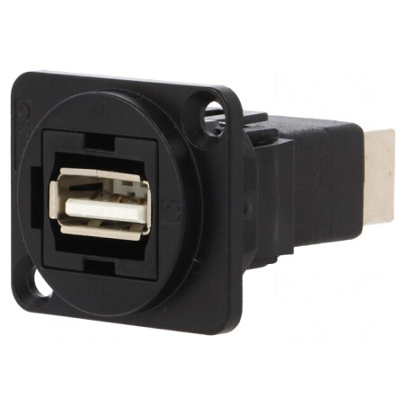 Adaptor USB A la USB B Metalic 2.0 19x24mm | Electronic-mag.ro | Componente Electronice