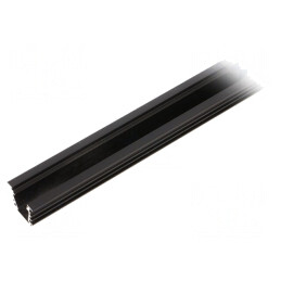 Profi Profil LED Încastrat Negru 2m Aluminiu | Electronic-mag.ro | Componente Electronice