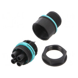 Conector Alimentare AC cu Șurub 0,5-4mm² Mamă TH387 | Electronic-mag.ro | Componente Electronice