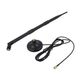 Antena neagră RP-SMA 2,4GHz 12dBi | Electronic-mag.ro | Componente Electronice