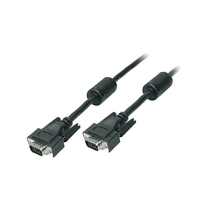 Cablu D-Sub 15 pini HD Negru 3m | Electronic-mag.ro | Componente Electronice