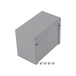 Carcasă universală aluminiu gri 56mm x 102mm x 76mm | Electronic-mag.ro | Componente Electronice