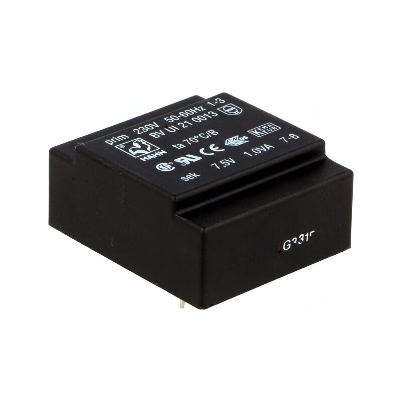 Transformator Encapsulat 1VA 230V 7.5V PCB | Electronic-mag.ro | Componente Electronice