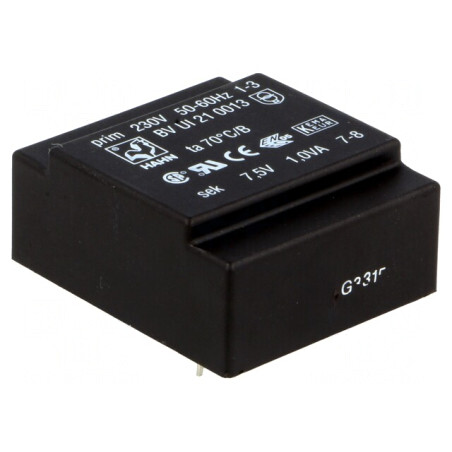 Transformator Encapsulat 1VA 230V 7.5V PCB | Electronic-mag.ro | Componente Electronice