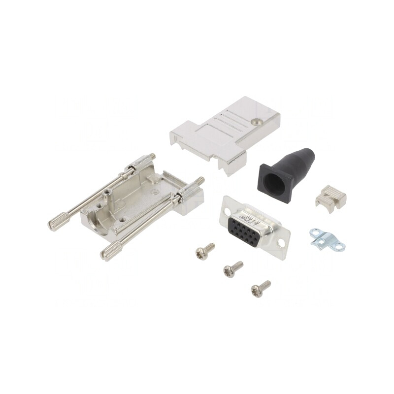 Conector D-Sub 15-Pin Mamă Lipire Cablu Gold 11.5mm | Electronic-mag.ro | Componente Electronice