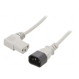 Cablu Alimentare 5m Gri 10A IEC C13 C14  | Electronic-mag.ro | Componente Electronice
