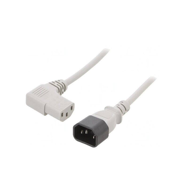 Cablu Alimentare 5m Gri 10A IEC C13 C14  | Electronic-mag.ro | Componente Electronice