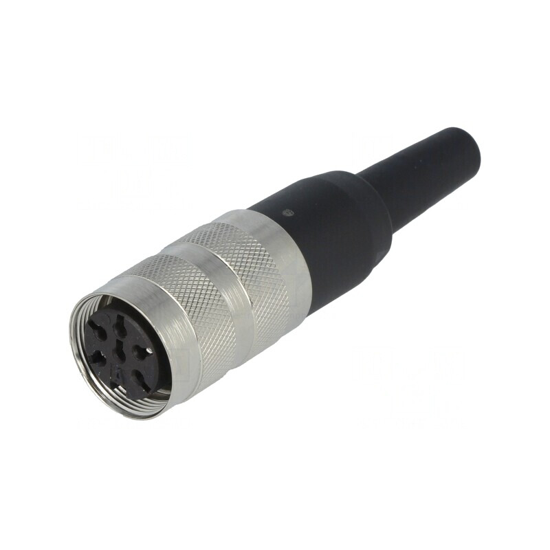 Conector M16 Mufă Mamă 6 PIN Lipire 5A 300V Drept | Electronic-mag.ro | Componente Electronice