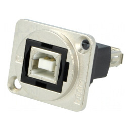 Adaptor USB A la USB B Metalic 2.0 19x24mm | Electronic-mag.ro | Componente Electronice