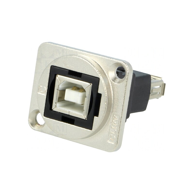 Adaptor USB A la USB B Metalic 2.0 19x24mm | Electronic-mag.ro | Componente Electronice