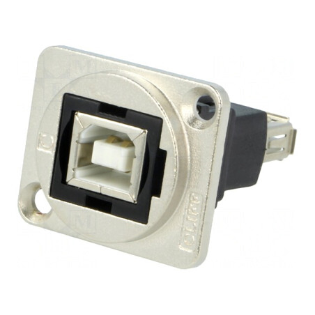 Adaptor USB A la USB B Metalic 2.0 19x24mm | Electronic-mag.ro | Componente Electronice