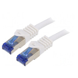 Cabl Patch S/FTP Cat6a LSZH Alb 5m