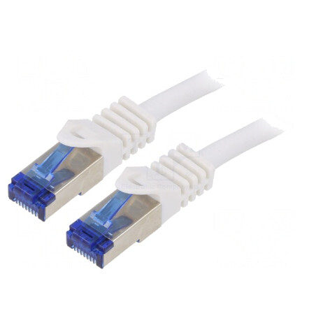 Cabl Patch S/FTP Cat6a LSZH Alb 5m | Electronic-mag.ro | Componente Electronice