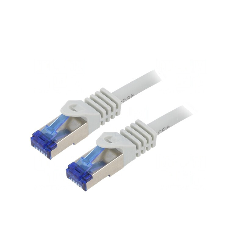 Patch cord S/FTP Cat 6a LSZH Gri 5m | Electronic-mag.ro | Componente Electronice