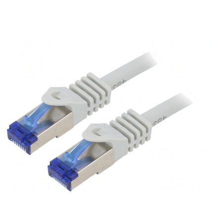 Patch cord S/FTP Cat 6a LSZH Gri 5m | Electronic-mag.ro | Componente Electronice