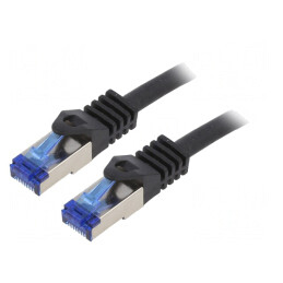 Patch Cord S/FTP Cat6a LSZH Negru 5m | Electronic-mag.ro | Componente Electronice