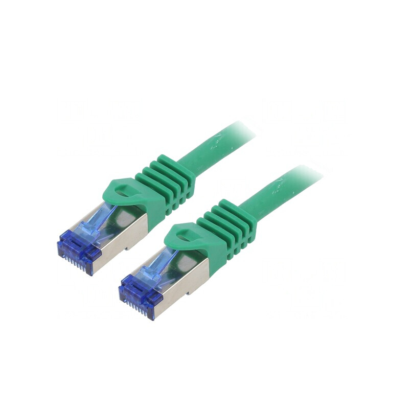 Patch cord S/FTP Cat6a LSZH Verde 5m | Electronic-mag.ro | Componente Electronice