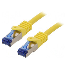 Patch Cord Ethernet Galben 5m Cat 6a LSZH | Electronic-mag.ro | Componente Electronice