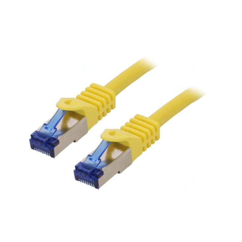 Patch Cord Ethernet Galben 5m Cat 6a LSZH | Electronic-mag.ro | Componente Electronice