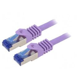 Patch Cord S/FTP Cat6a Cu LSZH Violet 5m