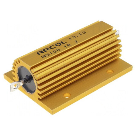 Rezistor Bobinat cu Radiator 100mΩ 100W ±5% | Electronic-mag.ro | Componente Electronice