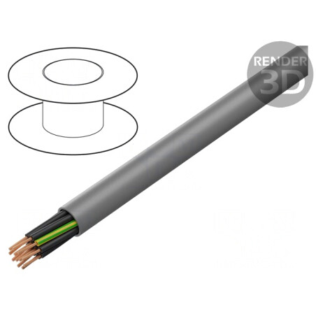 Cablu Electric Neecranat 12G1mm2 Gri 300V/500V | Electronic-mag.ro | Componente Electronice