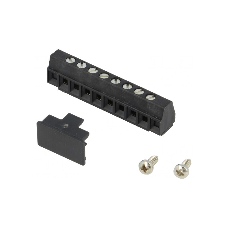 Regletă Conexiuni PCB 90° 3,81mm 8 Piste 8A | Electronic-mag.ro | Componente Electronice