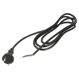 Cablu de Alimentare 2x1mm2 2m Negru 230V 10A | Electronic-mag.ro | Componente Electronice