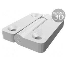 Balama tehnopolimer neagră cu blocare 49,5mm x 65mm | Electronic-mag.ro | Componente Electronice