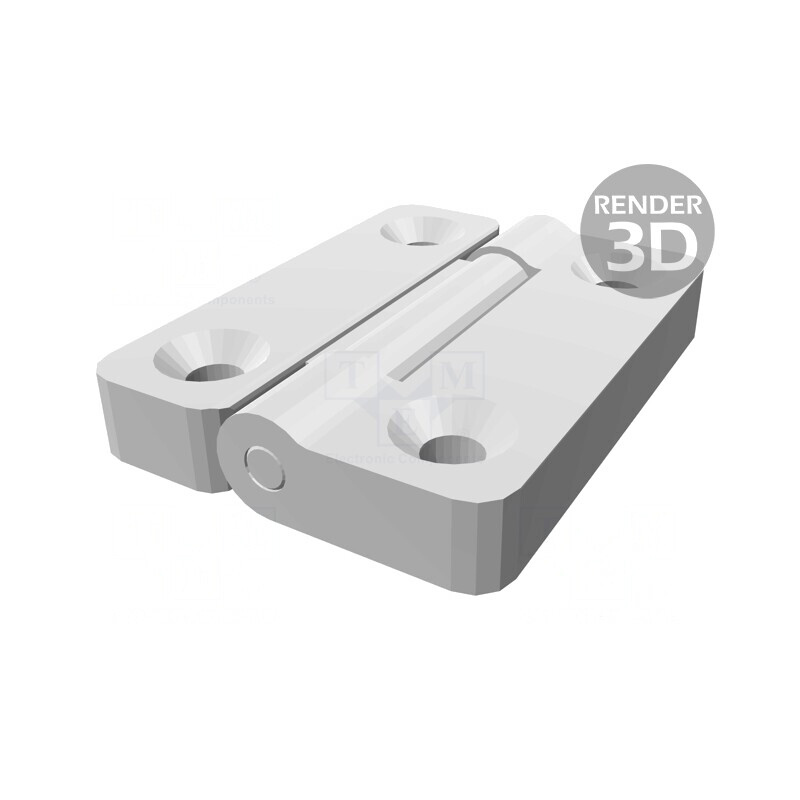 Balama tehnopolimer neagră cu blocare 49,5mm x 65mm | Electronic-mag.ro | Componente Electronice
