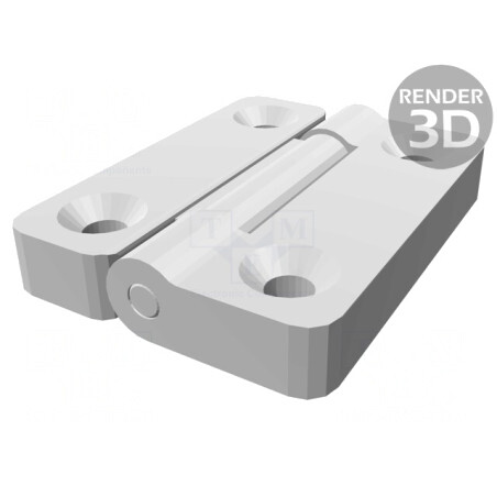 Balama tehnopolimer neagră cu blocare 49,5mm x 65mm | Electronic-mag.ro | Componente Electronice