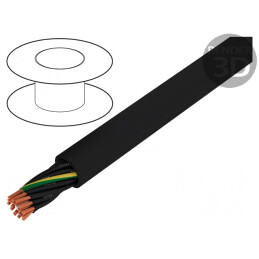 Cablu Electric Neecranat 1mm² Negru 300V/500V