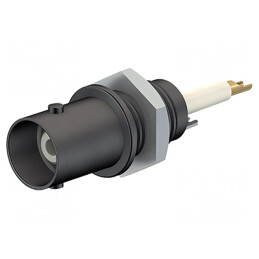 Conector BNC Negru cu Șurub pe Panou 5-40°C | Electronic-mag.ro | Componente Electronice