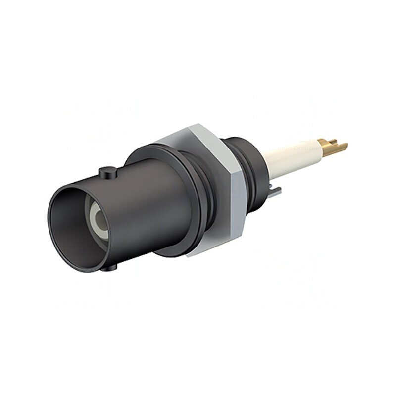 Conector BNC Negru cu Șurub pe Panou 5-40°C | Electronic-mag.ro | Componente Electronice