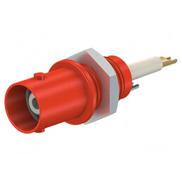 Conector BNC Soclu Roșu cu Șurub pe Panou | Electronic-mag.ro | Componente Electronice