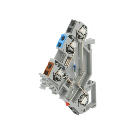 Terminal de Îmbinare Șine Piste 3 Borne 4 Gri Cu Arc TS35 | Electronic-mag.ro | Componente Electronice